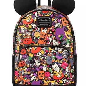 NWT Loungefly Halloween Mickey Backpack with Black and Purple